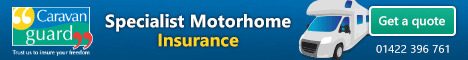 Click this banner for a motorhome insurance quote from Caravan Guard in association with Motorhome World